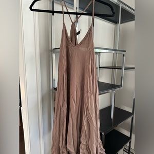 Brown spaghetti strap dress